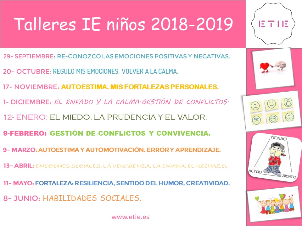 CALENDARIO TALLERES IE 2018 2019