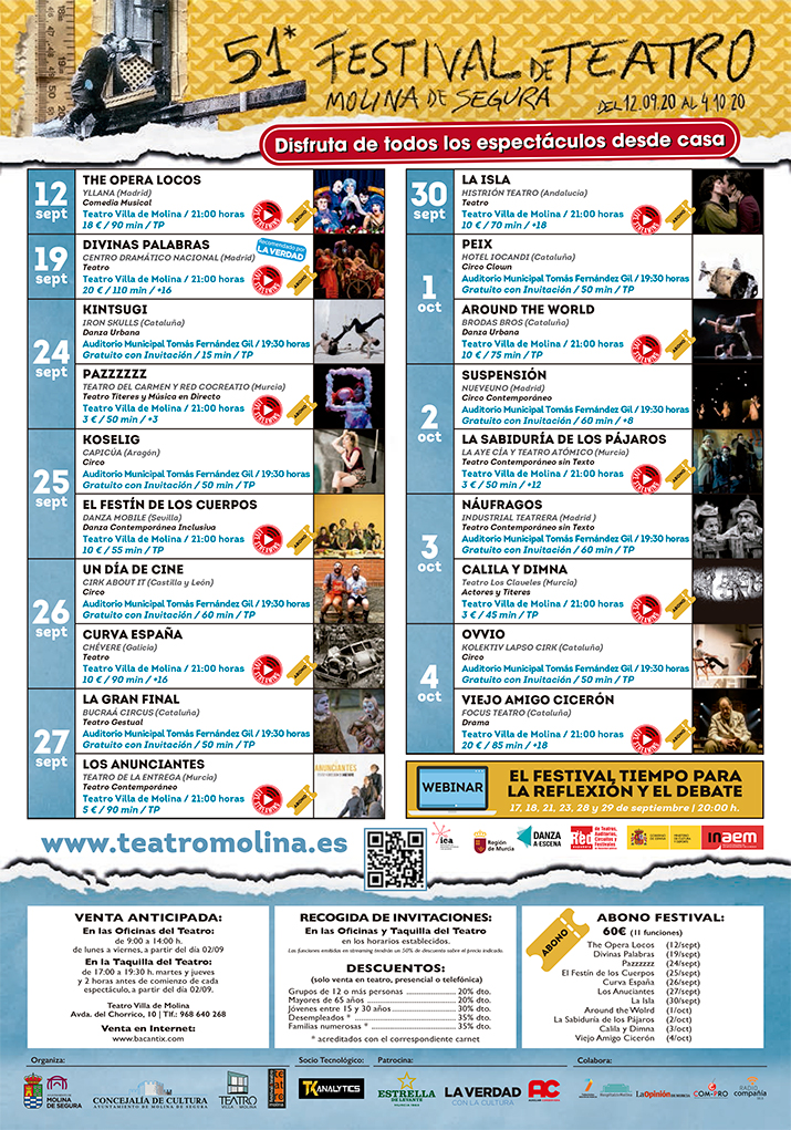 51 Festival de Teatro Molina de Segura programa completo