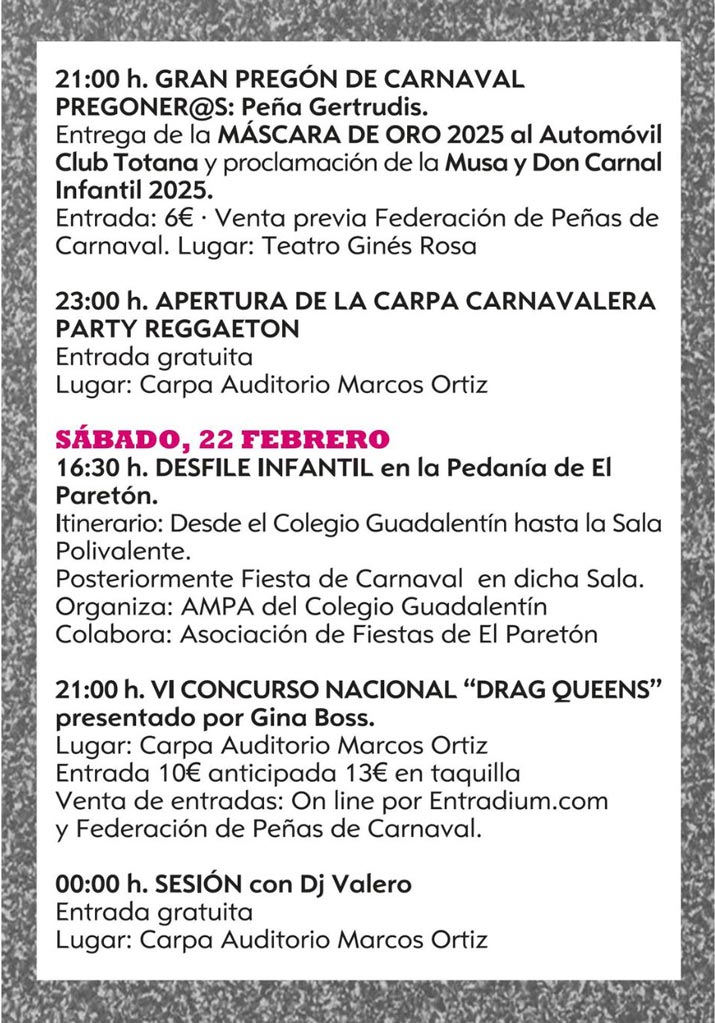 carnaval totana 2025 2