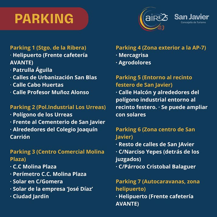 festival aire 25 parking