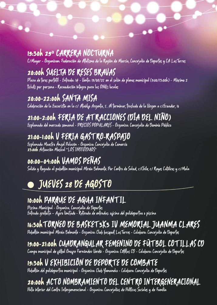 fiestas las torres de cotillas 2025 programa 5