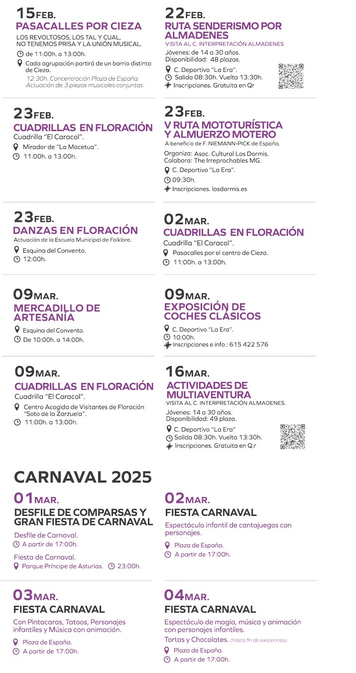floracion cieza 2025 programa 2
