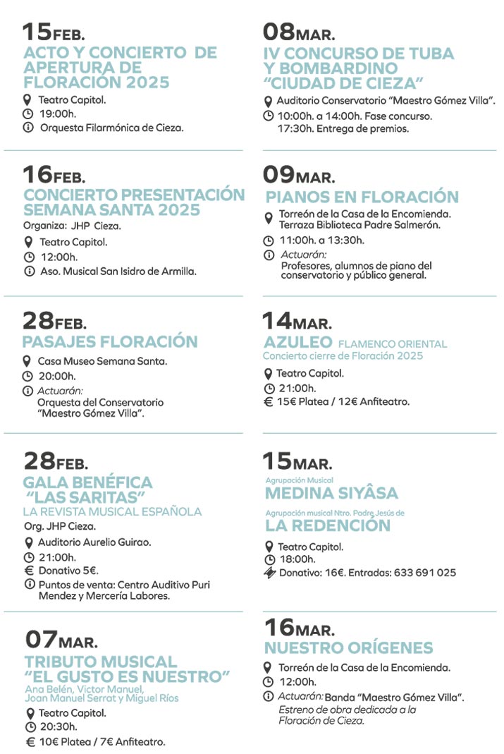 floracion cieza 2025 programa 3