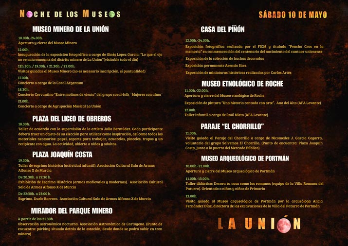noche museos la union 2025 programa