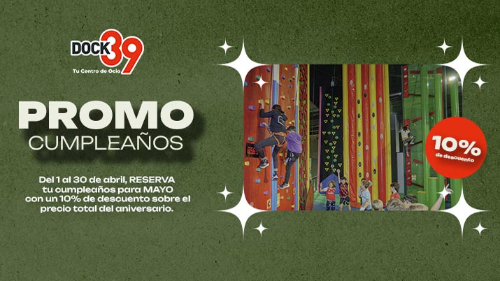 Promoción Cumpleaños en Dock39 Thader