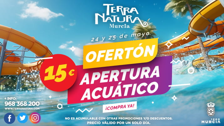 Ofertón Apertura Acuático en Terra Natura Murcia