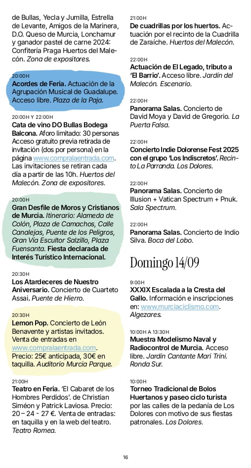 Programa Feria de Murcia 2025 page 0016