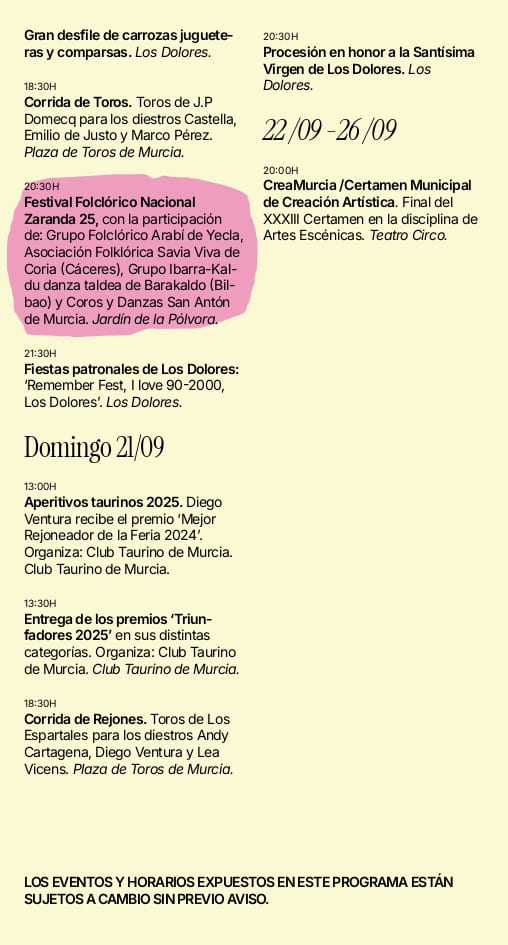 Programa Feria de Murcia 2025 page 0021