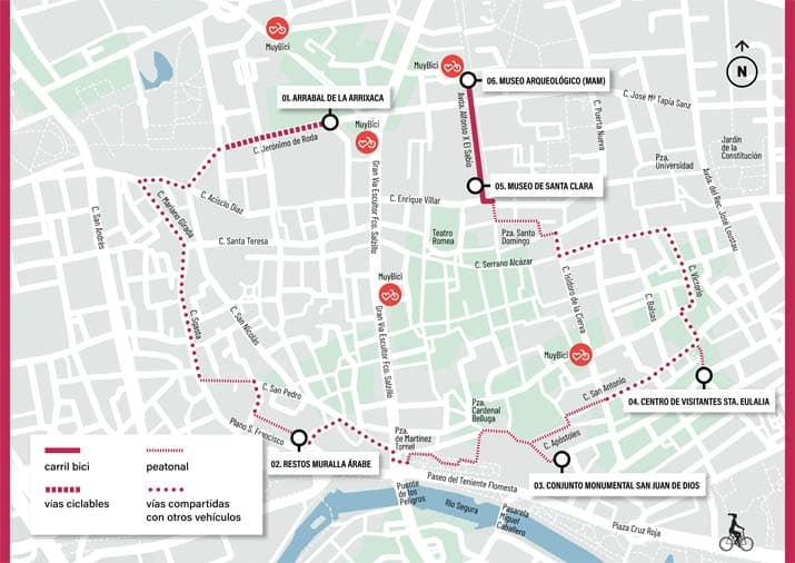 ruta en bici arqueologica plano