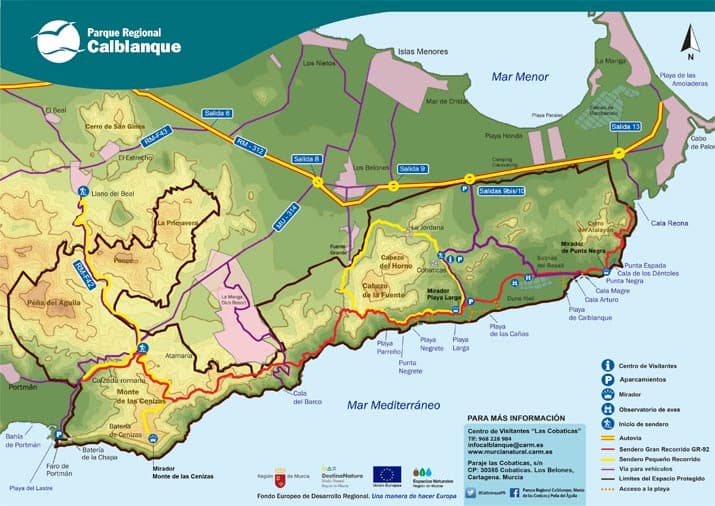 parque regional calblanque plano