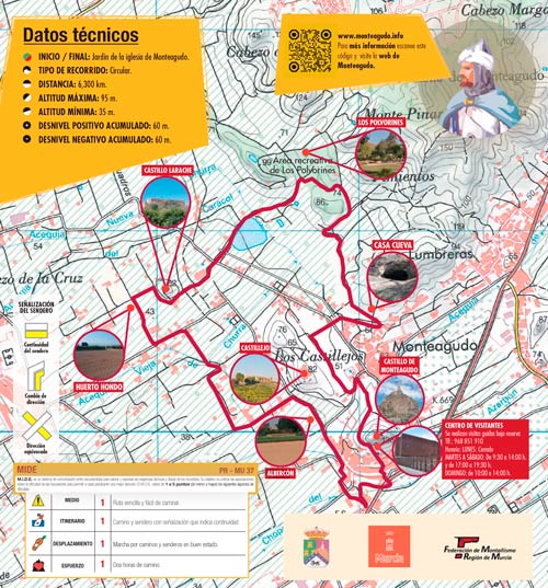 mapa castillos monteagudo