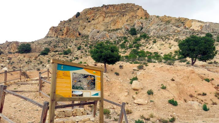 sendero castillo de ricote acceso