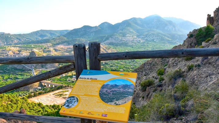 sendero castillo de ricote mirador huerta