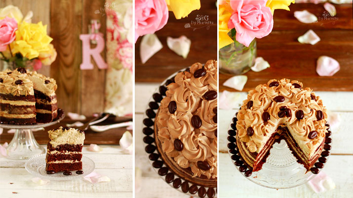 Tarta de café y chocolate