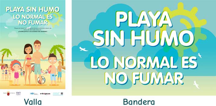 playa sin humo valla bandera