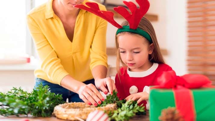Coronas de Navidad para hacer con niños