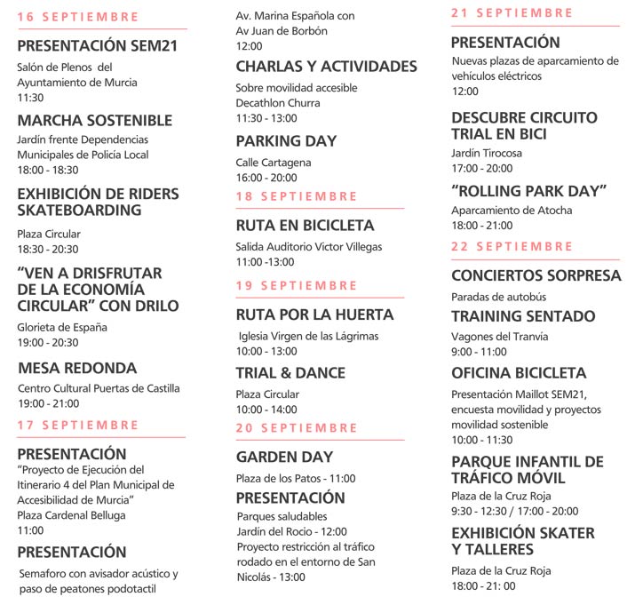 semana de la movilidad 2021 programa