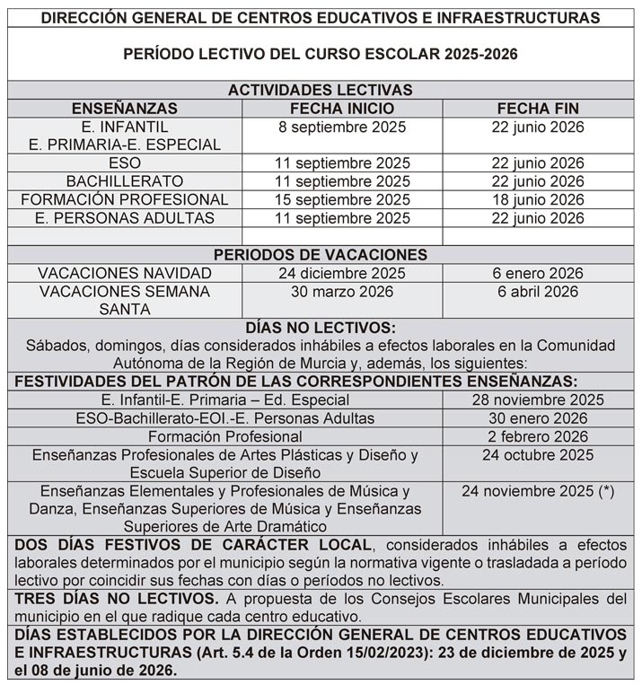 calendario 2025 26 periodos