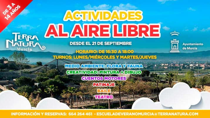 Actividades al aire libre en Terra Natura Murcia