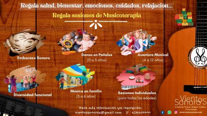 Regala sesiones de musicoterapia